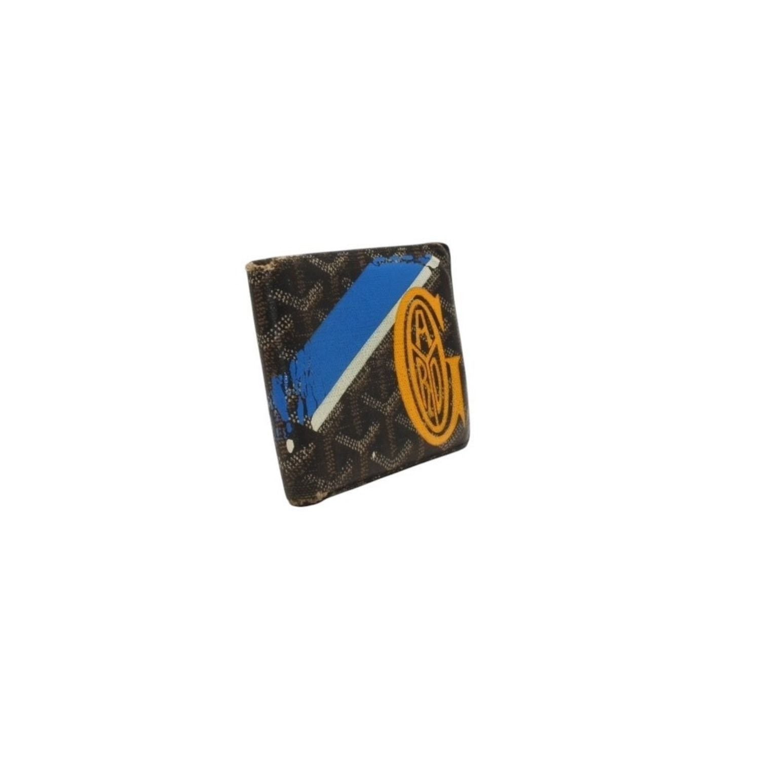 Goyard Bifold Wallet Card Case Herringbone Pattern Black — view 6