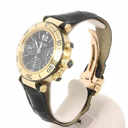 Cartier Pasha Seatimer Chronograph Watch Date 18k Yellow Gold Automatic