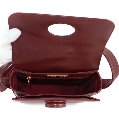 Cartier Must Line Shoulder Bag Leather Bordeaux Gold