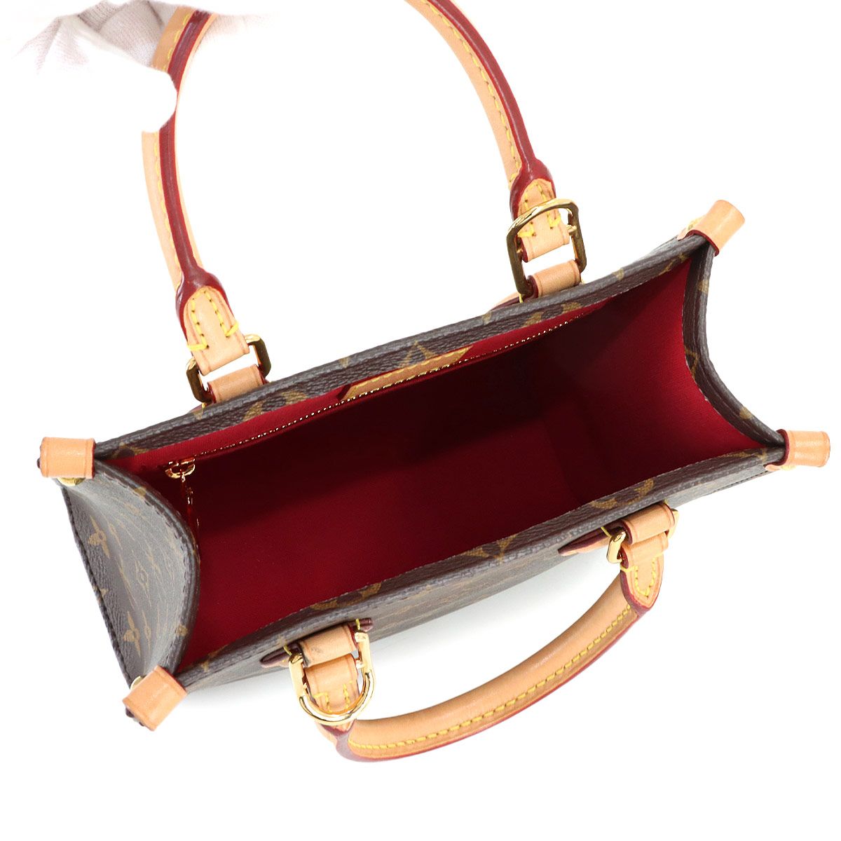 Louis Vuitton Monogram Sac Plat BB 2-Way Bag Brown