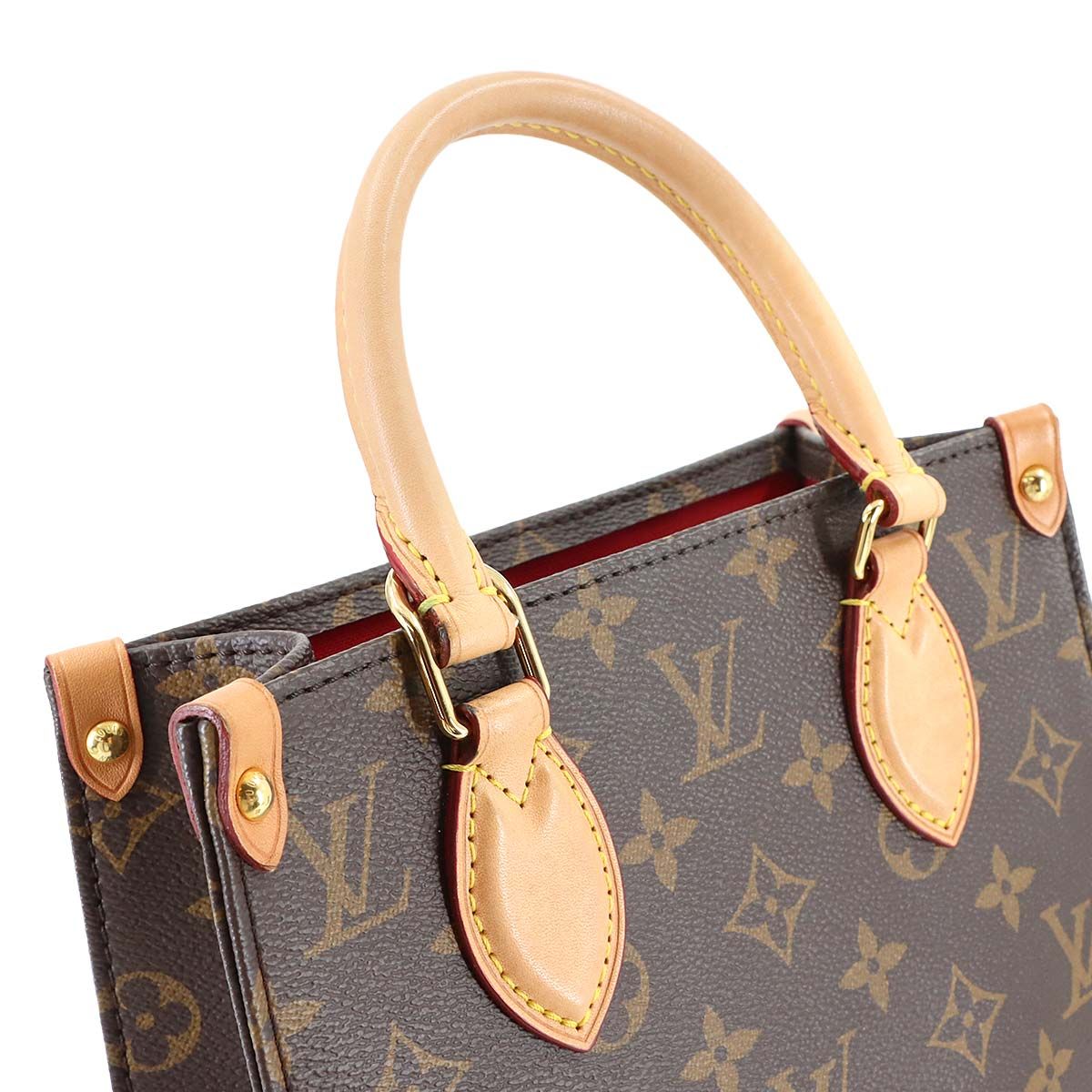 Louis Vuitton Monogram Sac Plat BB 2-Way Bag Brown