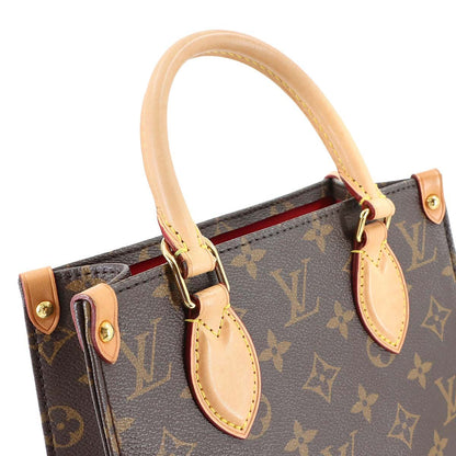 Louis Vuitton Monogram Sac Plat BB 2-Way Bag Brown