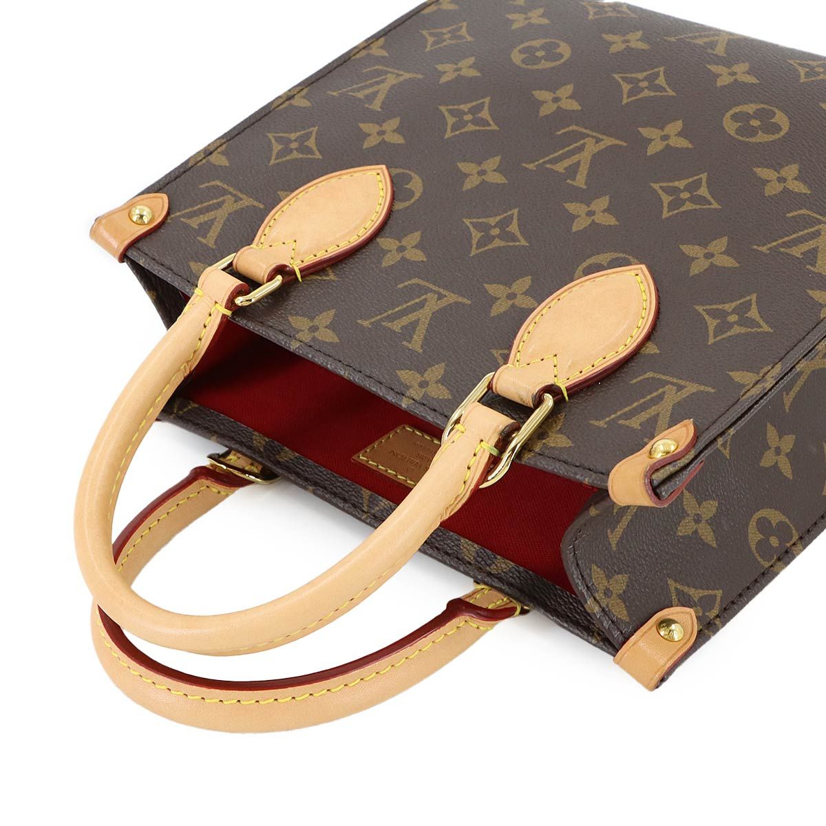 Louis Vuitton Monogram Sac Plat BB 2-Way Bag Brown
