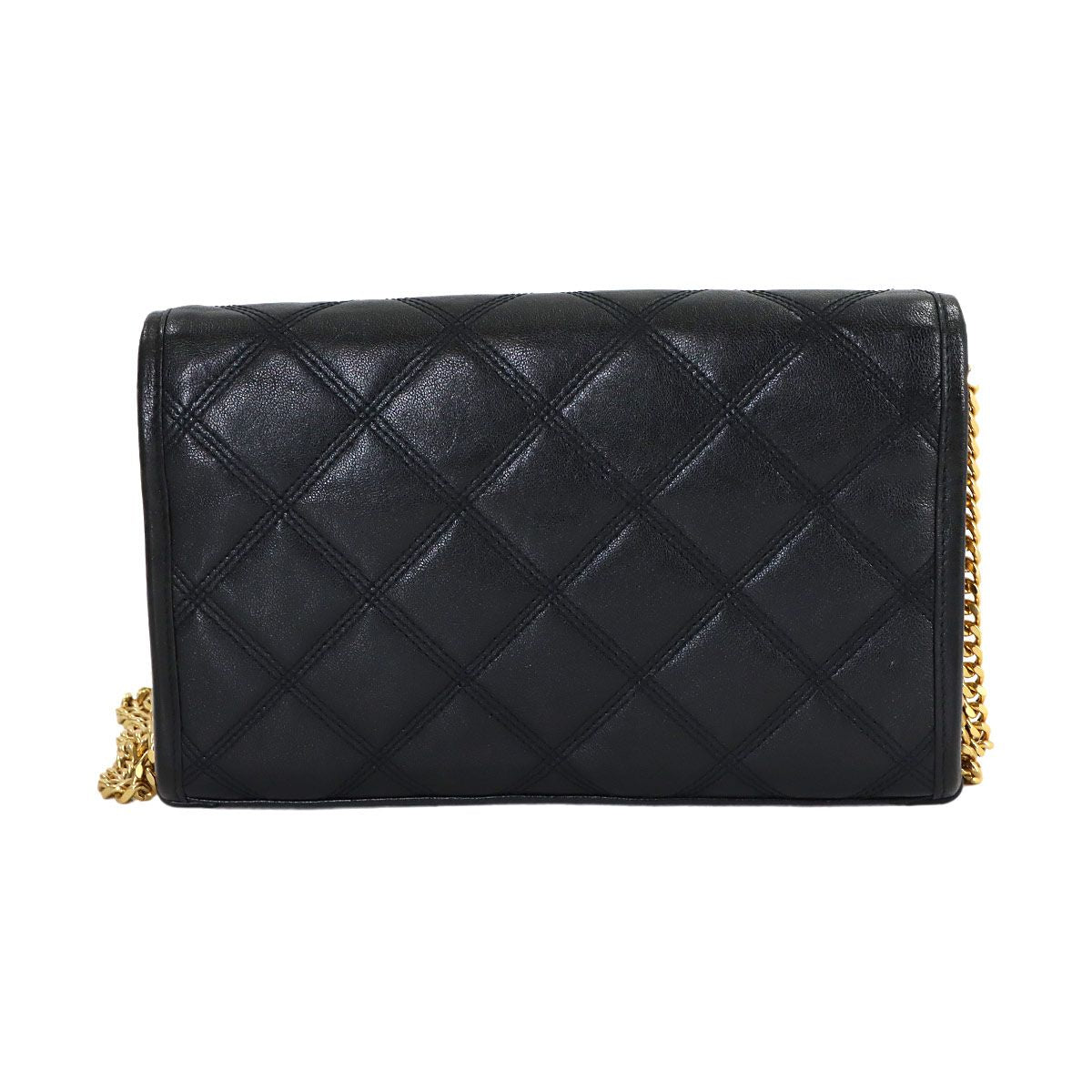 Saint Laurent Becky Chain Wallet Leather Black