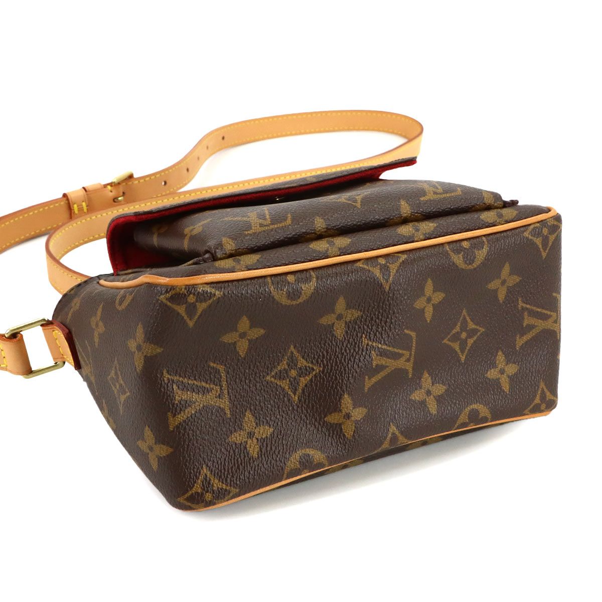 Louis Vuitton Monogram PM Shoulder Bag Brown Gold Viva-Cite