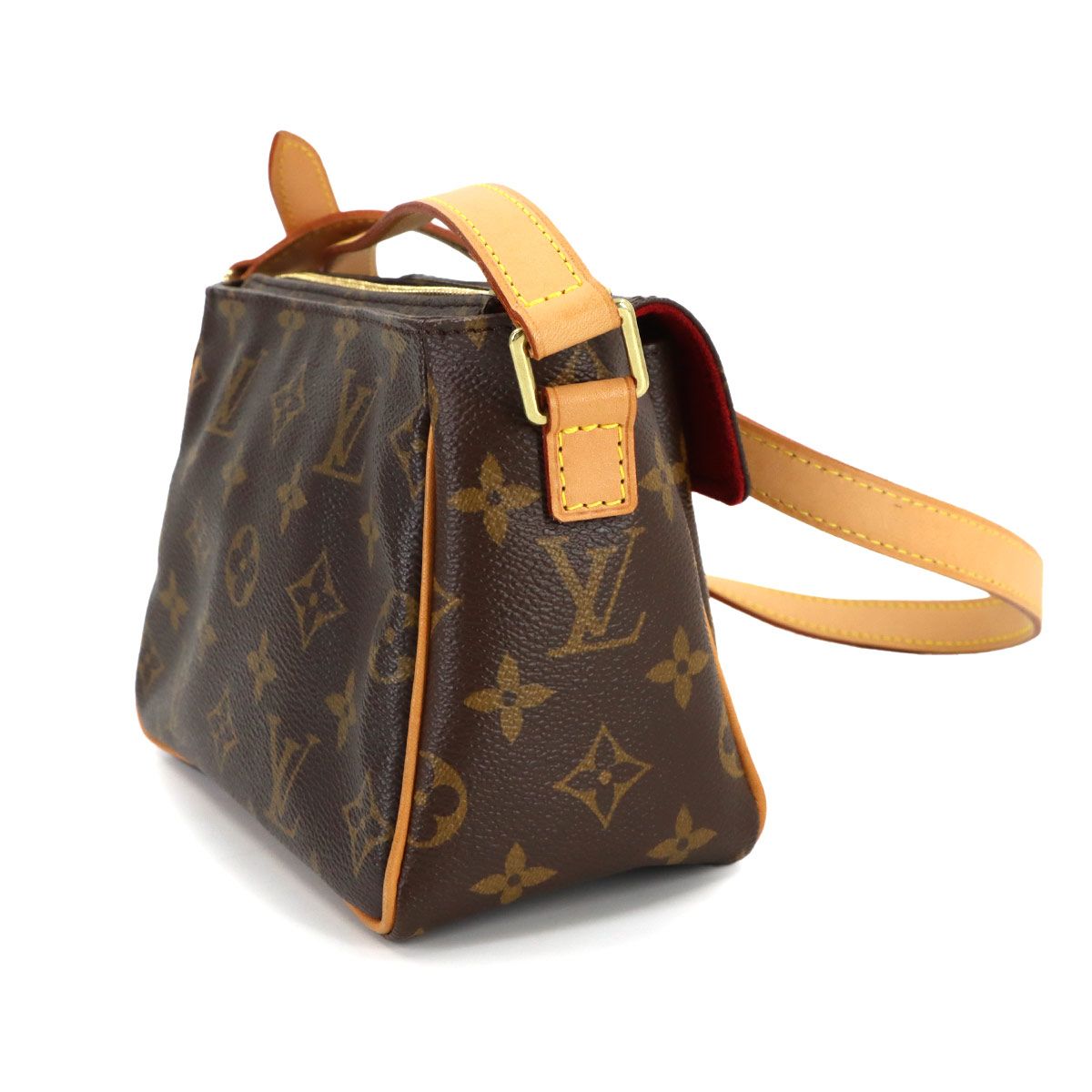 Louis Vuitton Monogram PM Shoulder Bag Brown Gold Viva-Cite