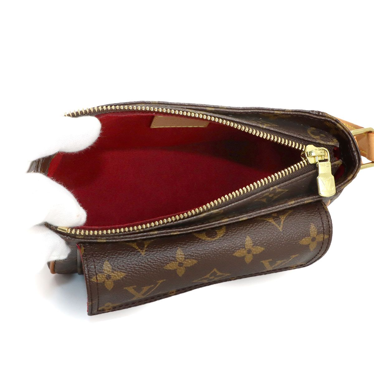 Louis Vuitton Monogram PM Shoulder Bag Brown Gold Viva-Cite