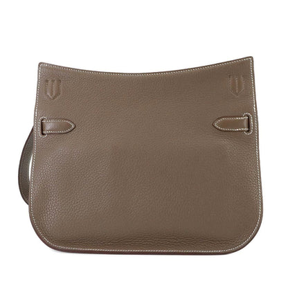 Hermes Jypsiere 28 Shoulder Bag Taurillon Clemence Etoupe Silver