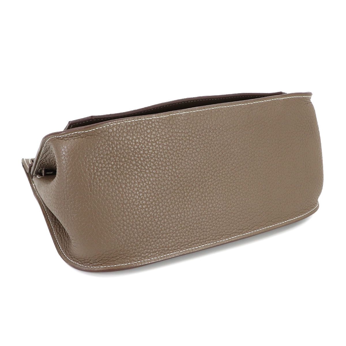 Hermes Jypsiere 28 Shoulder Bag Taurillon Clemence Etoupe Silver