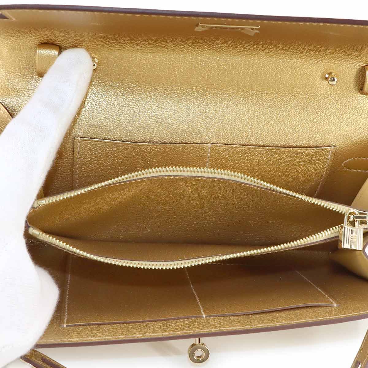 Hermes Kelly to Go Shoulder Wallet Bifold Chevre Sham Kira Dore
