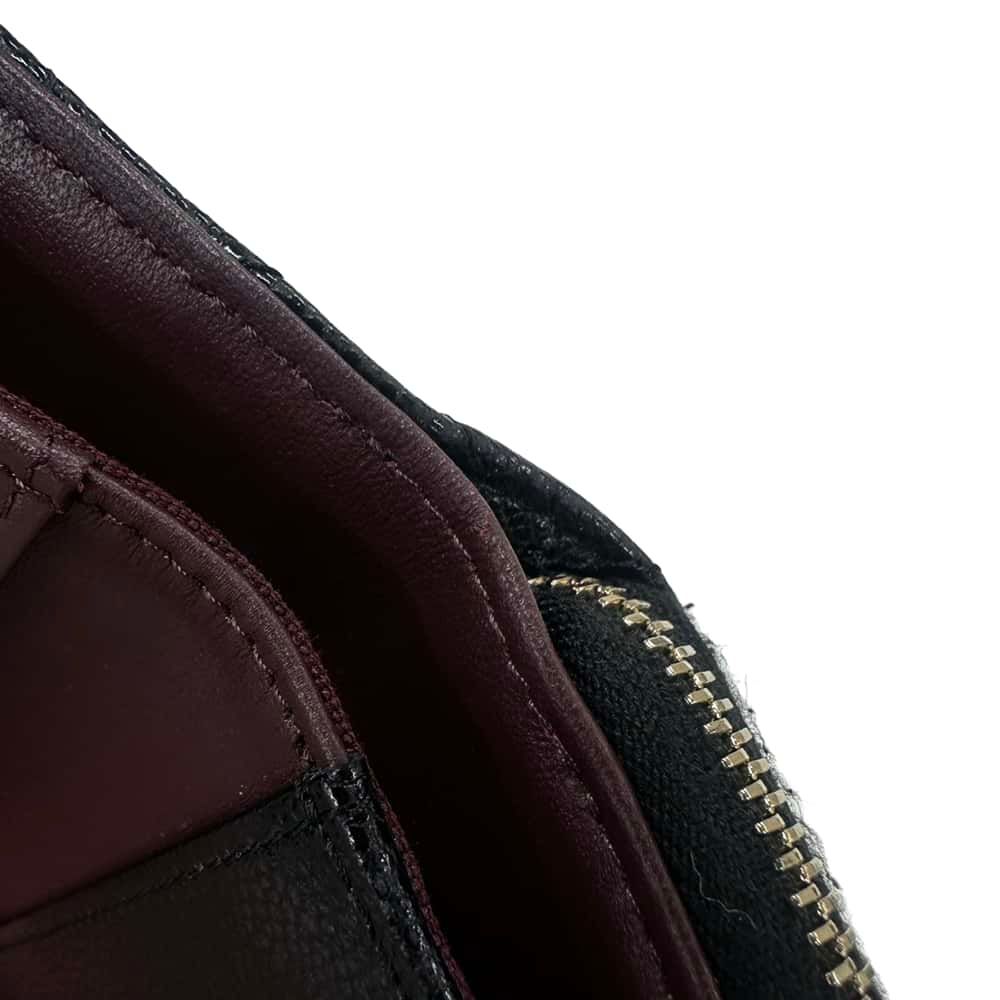 Chanel Trifold Wallet Classic Small Flap Zip Caviar Leather Black