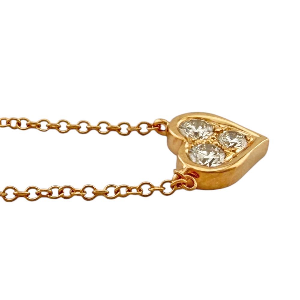 Tiffany & Co Sentimental Heart Necklace 18k Pink Gold Diamond