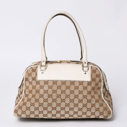 Gucci Guuci GG Canvas Shoulder Bag Beige White — view 2