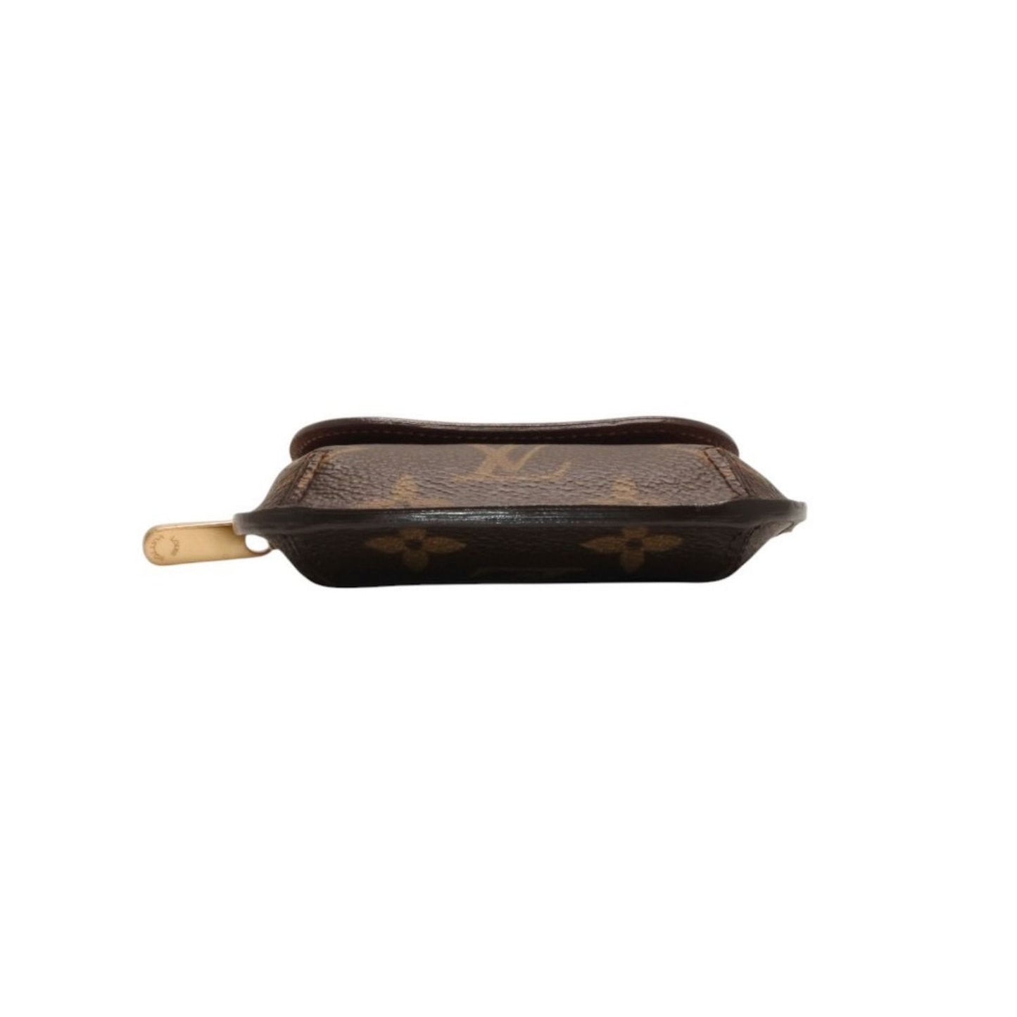 Louis Vuitton Porte Monnaie Ring Coin Purse Gold Brown — view 8