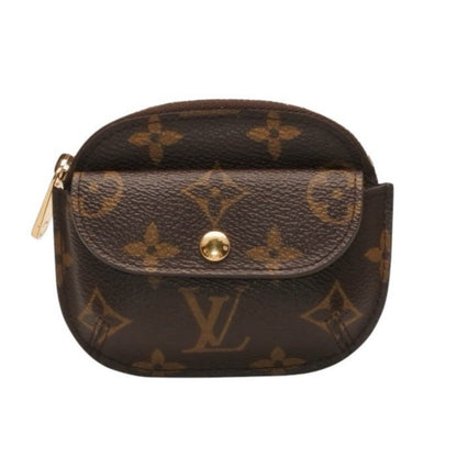 Louis Vuitton Porte Monnaie Ring Coin Purse Gold Brown — view 2