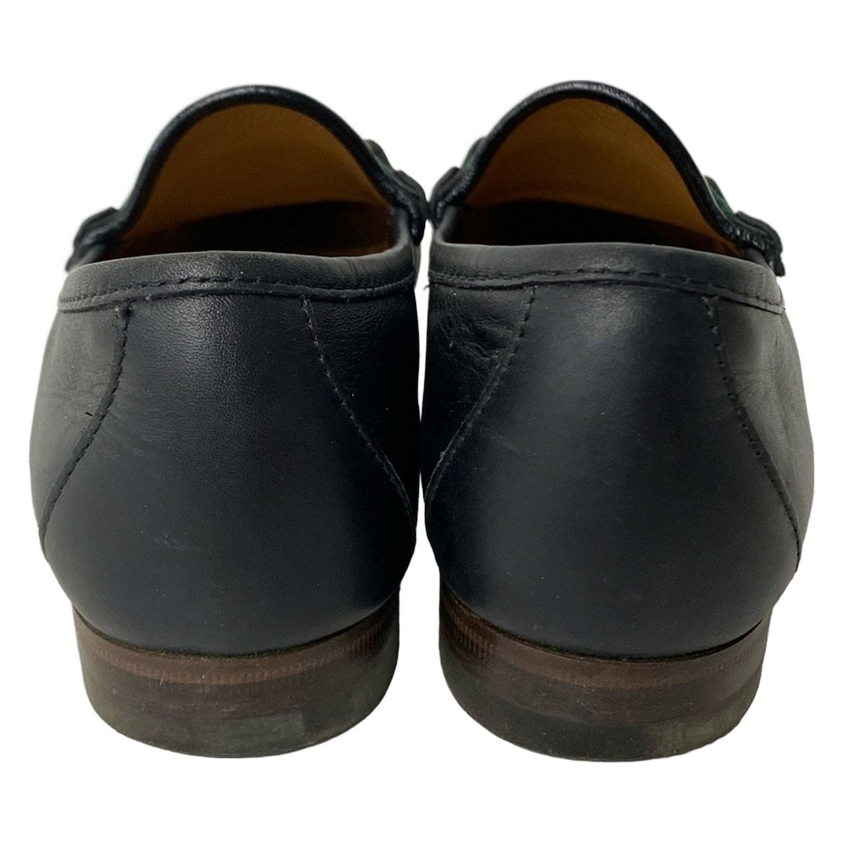 Gucci Loafers 34.5 Horsebit Sherry Black Green Red Leather