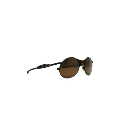 Chanel Sunglasses Eyewear CC Logo Metal Rubber Matte Black Gold — view 4