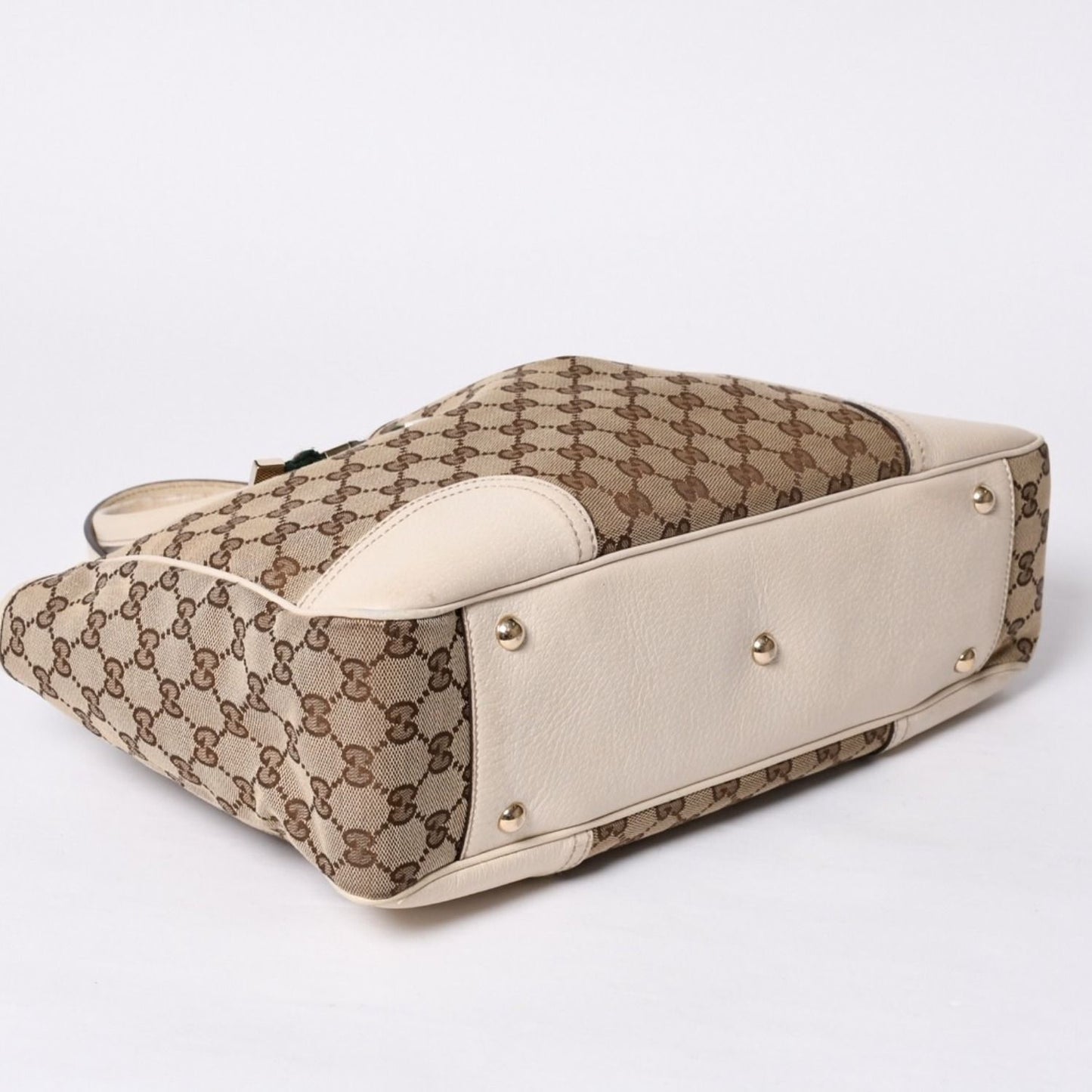 Gucci Handbag GG Canvas Sherry Line Leather Beige — view 8