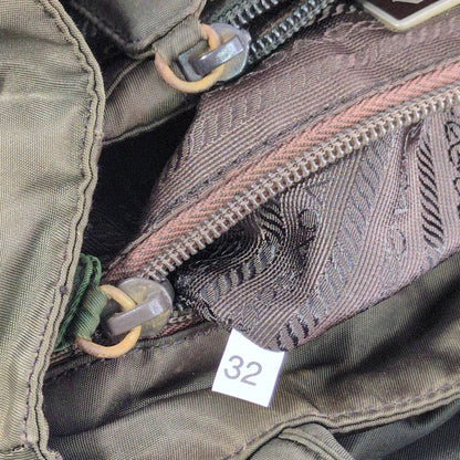 Prada Tessuto Nylon Handbag Olive