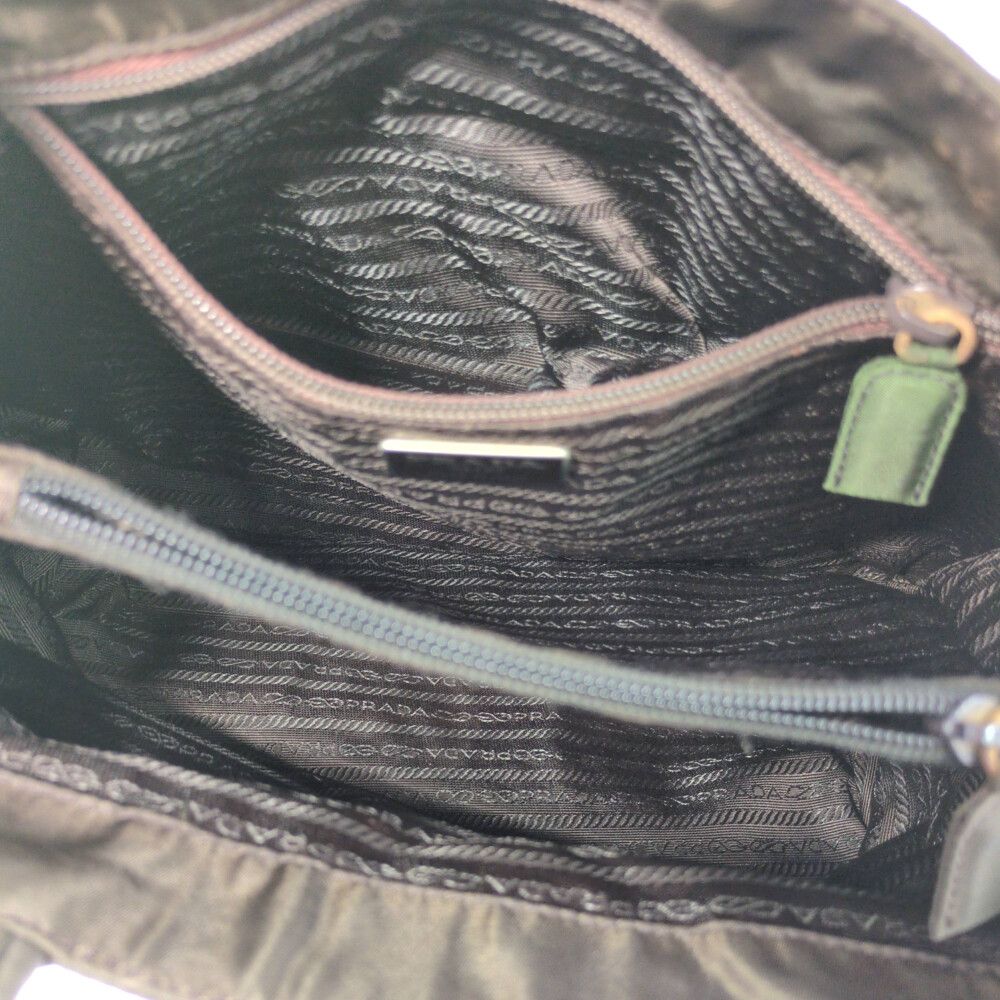 Prada Tessuto Nylon Handbag Olive