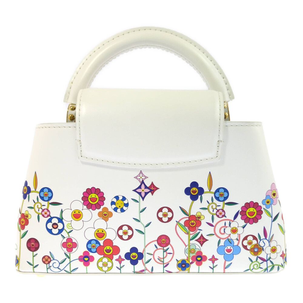 Louis Vuitton Takashi Murakami Capucines East West Mini Flower 2-Way Handbag