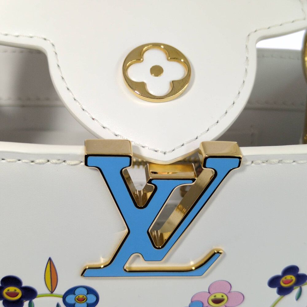 Louis Vuitton Takashi Murakami Capucines East West Mini Flower 2-Way Handbag