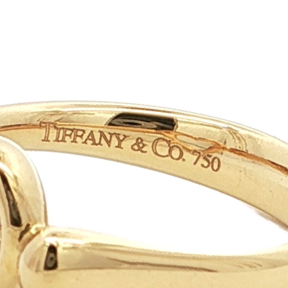 Tiffany & Co Open Heart Diamond Ring 18k Yellow Gold 49