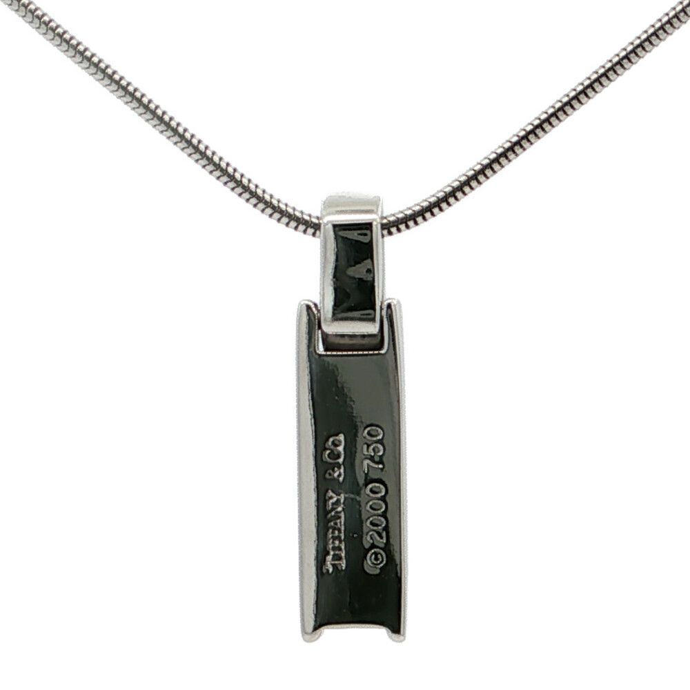 Tiffany & Co Atlas Diamond Necklace Pendant 18k White Gold