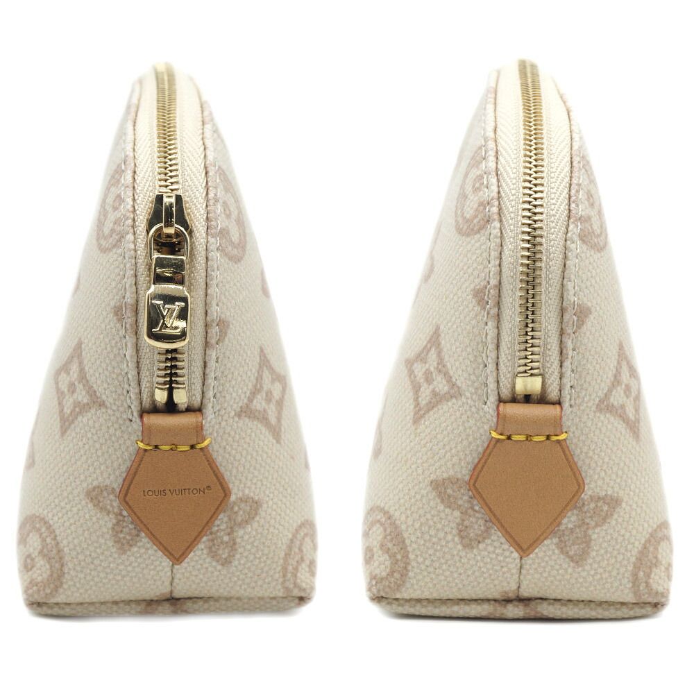 Louis Vuitton Pochette Cosmetic PM Pouch Mini Bag Beige