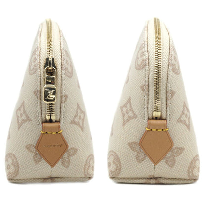 Louis Vuitton Pochette Cosmetic PM Pouch Mini Bag Beige