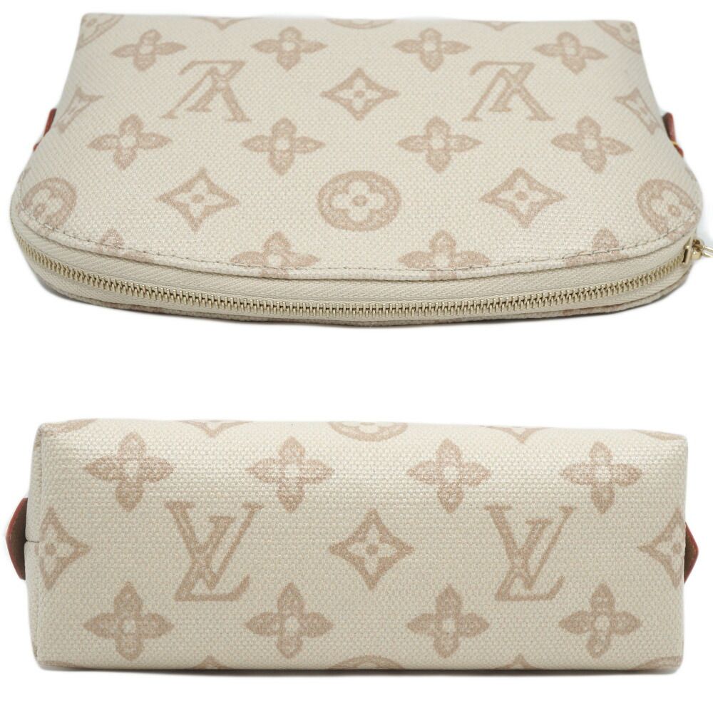 Louis Vuitton Pochette Cosmetic PM Pouch Mini Bag Beige