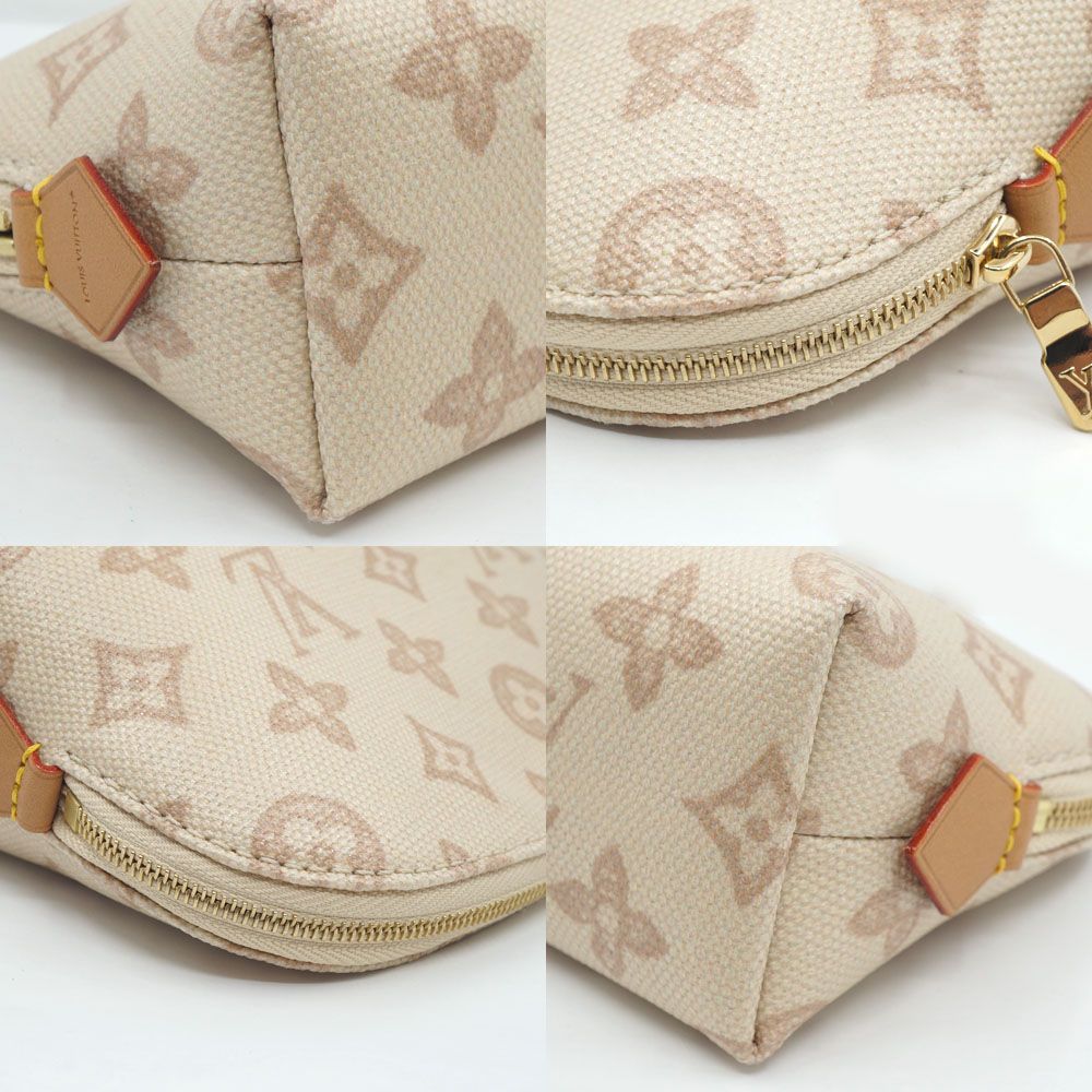 Louis Vuitton Pochette Cosmetic PM Pouch Mini Bag Beige