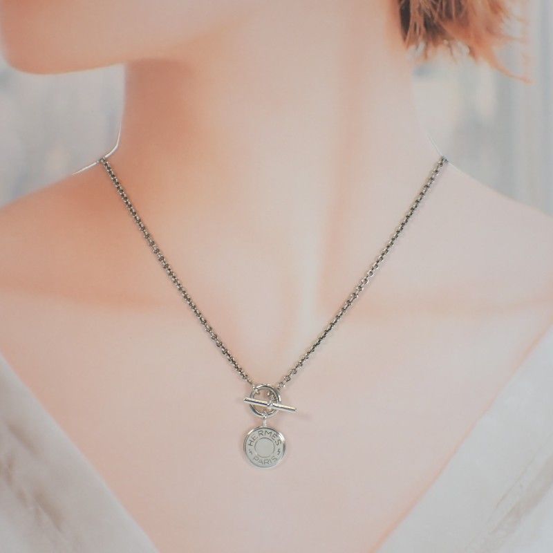 Hermes Amulet Exlibris Necklace Clou de Selle Series