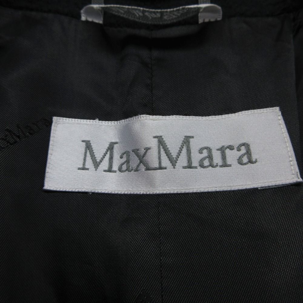 Max Mara White Tag Chesterfield Coat Cashmere Angora Wool Maxi Length Long Peak