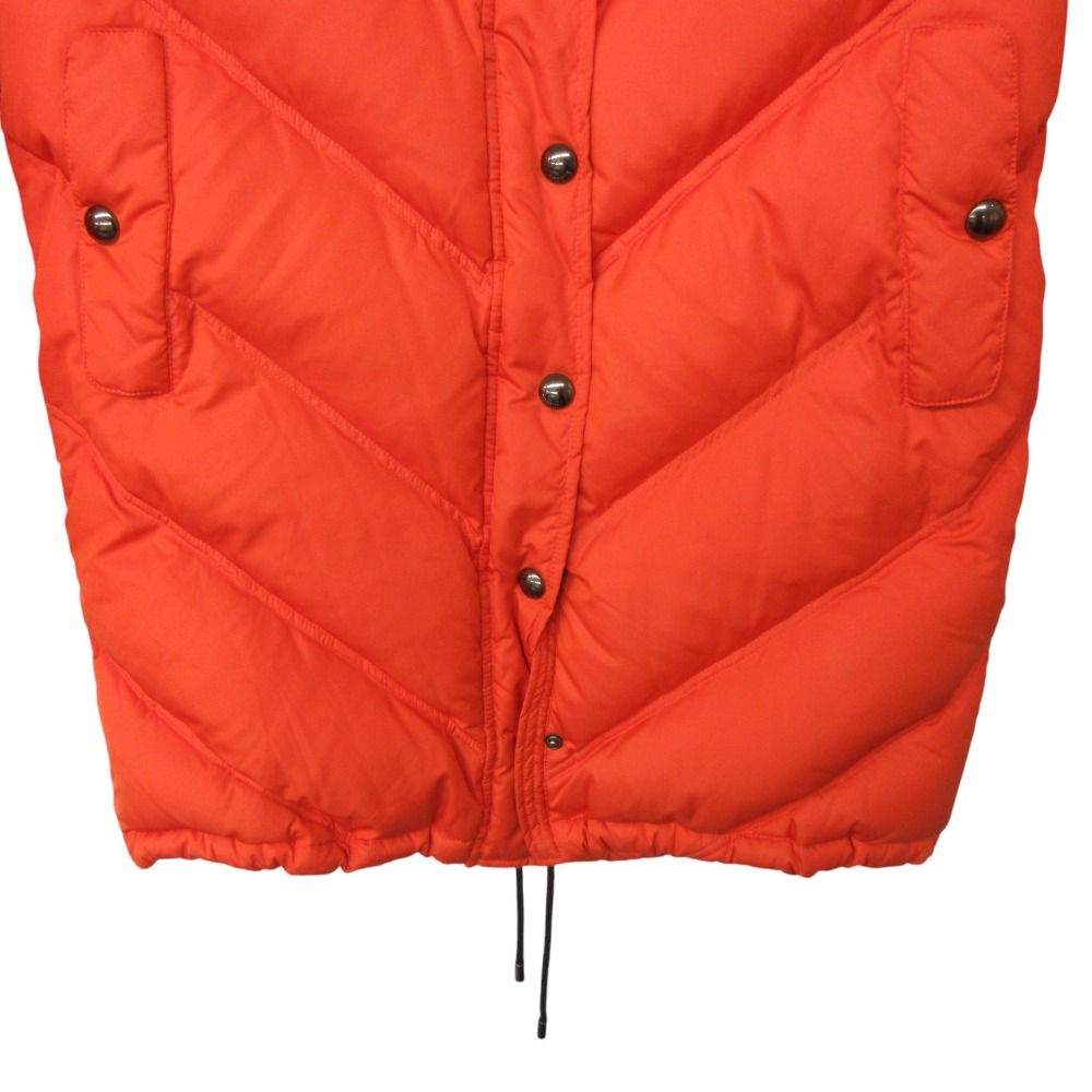 Versace Versus Down Jacket Coat Long Length Hooded Orange