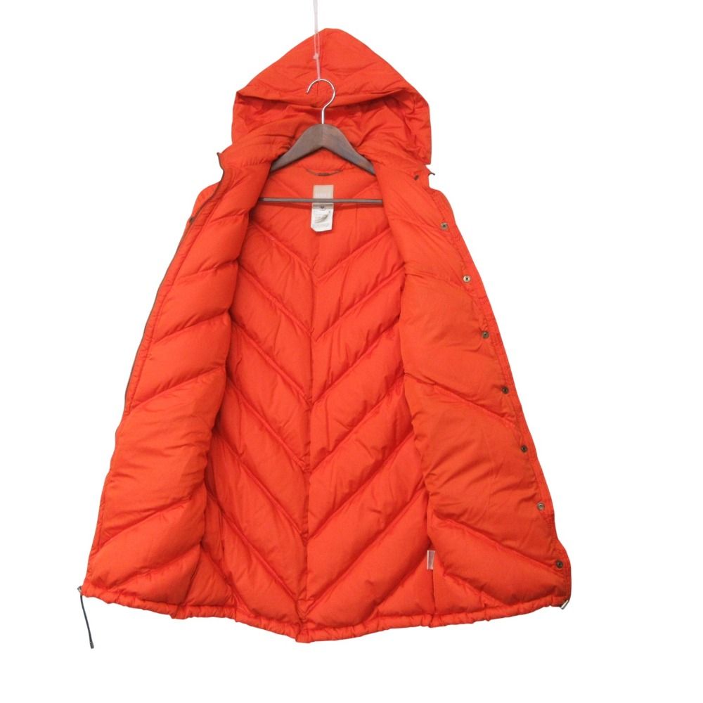 Versace Versus Down Jacket Coat Long Length Hooded Orange