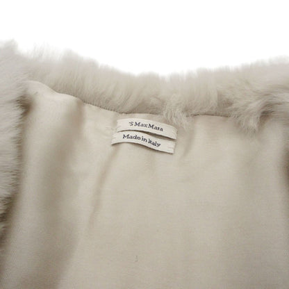 Max Mara Scarf Lapin Fur Shawl Tippet Visual Light Gray