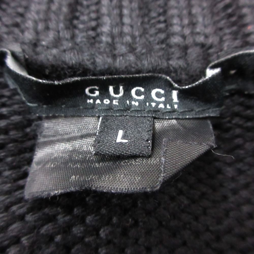 Gucci Hoodie Driver's Knit Sweater Zip Up Black