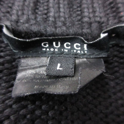 Gucci Hoodie Driver's Knit Sweater Zip Up Black