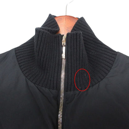 Moncler Down Jacket Zoe Zip Up Outer Short Length Tropical Pattern Lining Black