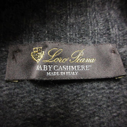 Loro Piana Knit Baby Cashmere Turtleneck Sweater Pullover Top Long Sleeve Gray