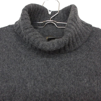 Loro Piana Knit Baby Cashmere Turtleneck Sweater Pullover Top Long Sleeve Gray