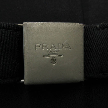 Prada Stand Collar Coat Tuck Jacket with Belt Black