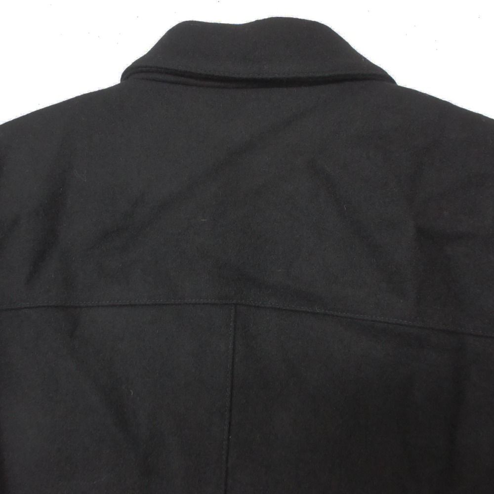 Prada Coat Melton Wool Zip Up Jacket Black