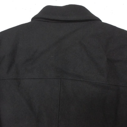 Prada Coat Melton Wool Zip Up Jacket Black