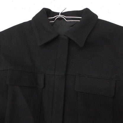 Prada Coat Melton Wool Zip Up Jacket Black