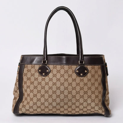 Gucci Handbag GG Canvas Sherry Line Leather Brown — view 2