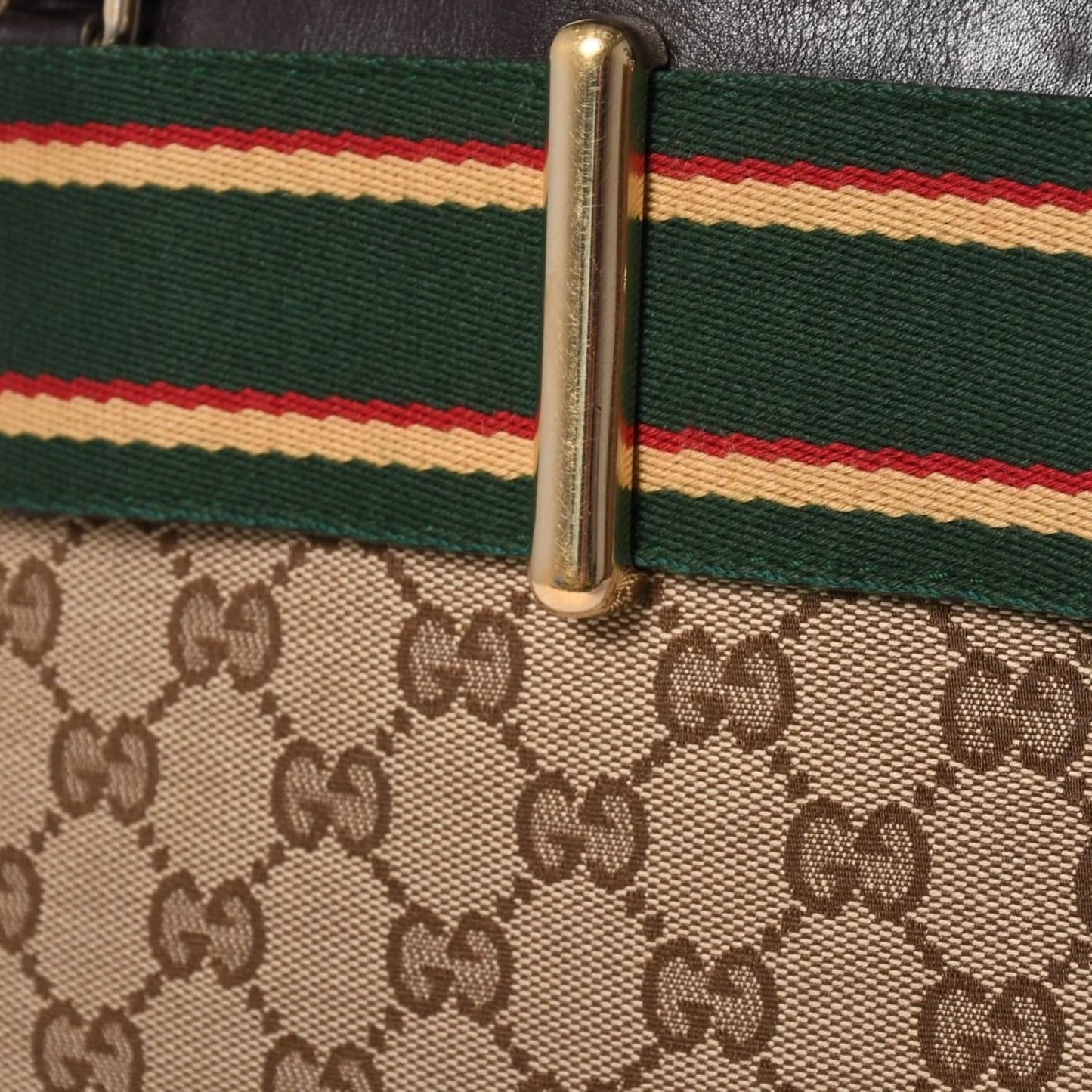 Gucci Handbag GG Canvas Sherry Line Leather Brown — view 6