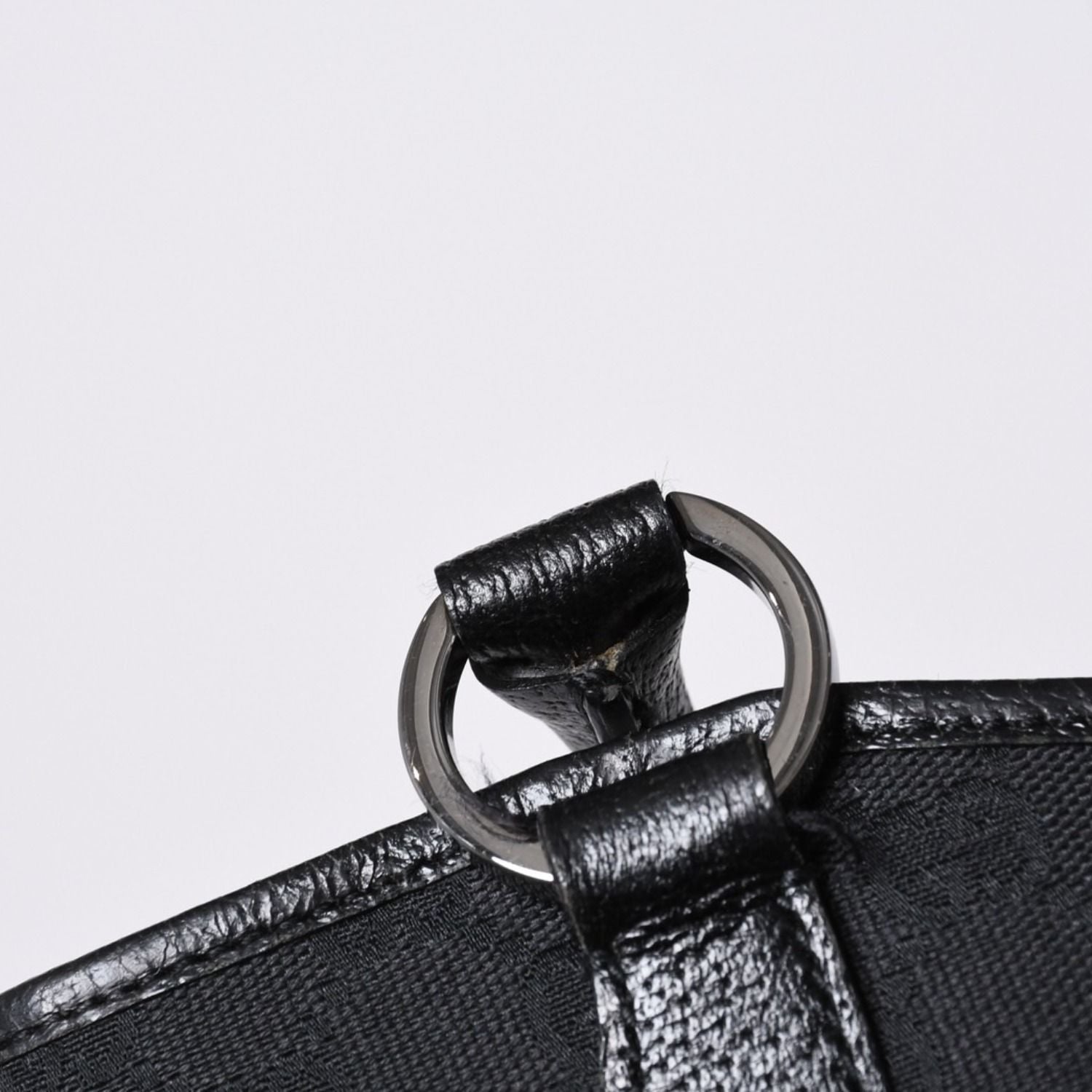 Gucci Handbag GG Canvas Leather Black Gold — view 8