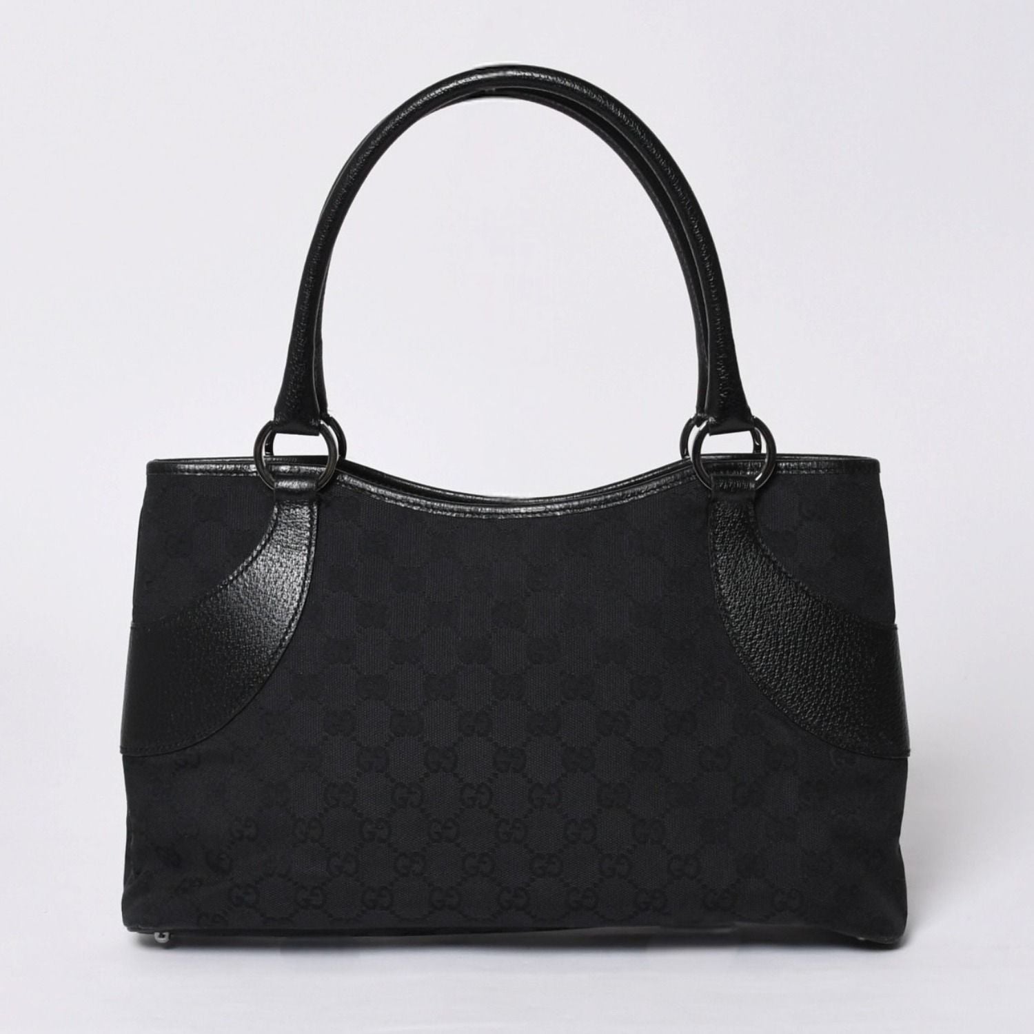 Gucci Handbag GG Canvas Leather Black Gold — view 2